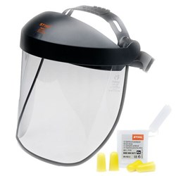 Prikaži detalje za Kratki štitnik za lice/sluh s plastičnim vizirom Slika Kratki štitnik za lice/sluh s plastičnim vizirom