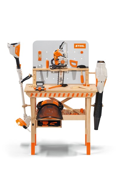 Slika Dječji drveni radni stol sa drvenim alatom